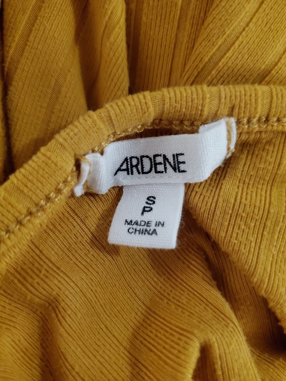 Yellow Ribbed Bodysuit - Picture 5 of 5